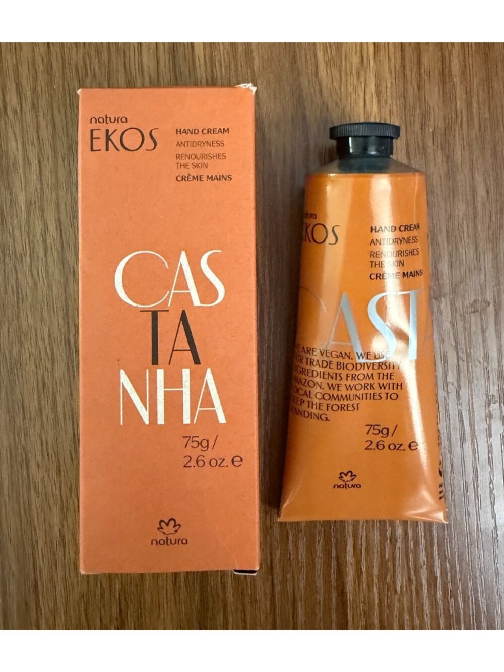 NEW Natura EKOS CASTANHA Hand Cream 2.6oz Vegan 97% Natural Origin Exp 05/2027